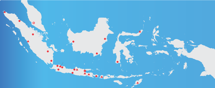 Map distribusi Ekadharma di Indonesia